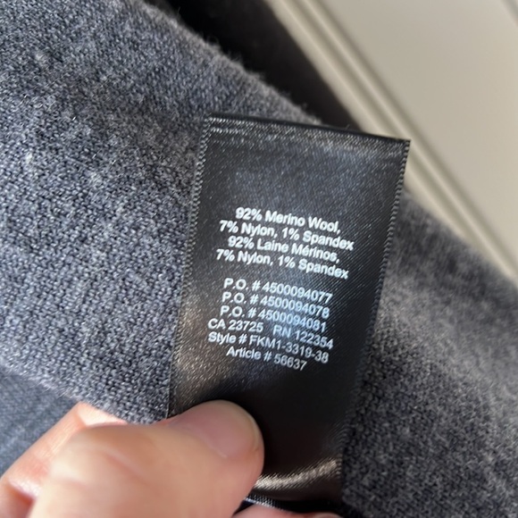 ARITZIA BABATON Wool Open Cardigan Black and Grey Size Small - Picture 3 of 7